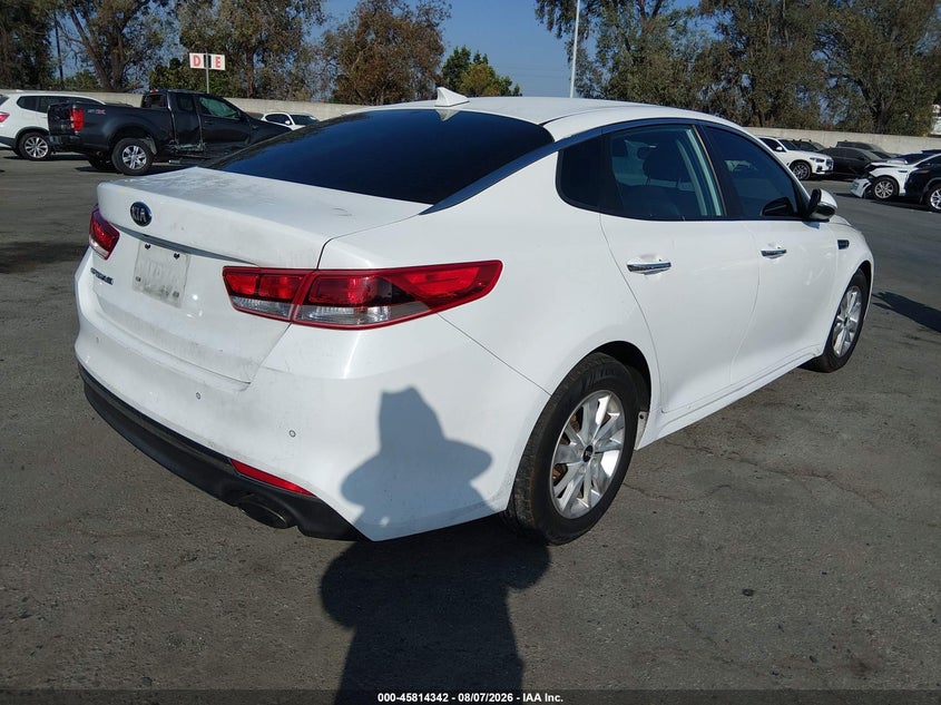 Vin: 5xxgt4l33jg269385, lot: 46313188, kia optima lx 20184