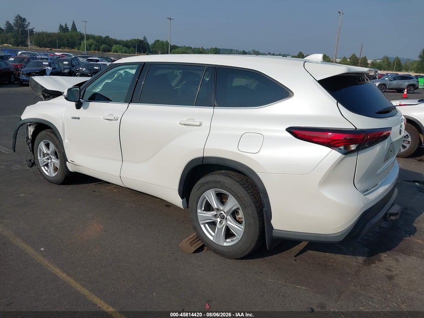 Vin: 5tdbbrch5ms532677, lot: 46313266, toyota highlander hybrid le 20213