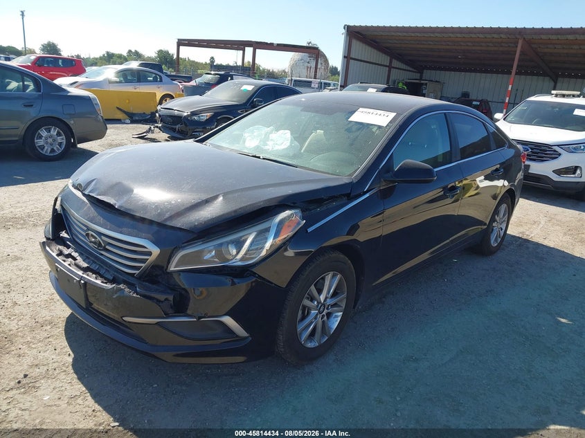 2017 Hyundai Sonata, Удар спереду, IAAI, VIN 5NPE24AF6HH560310 — фото 2