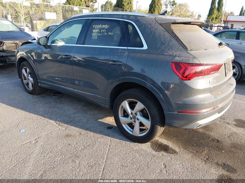 Vin: wa1becf33l1006039, lot: 46313332, audi q3 premium plus 45 tfsi quattro tiptronic 20203