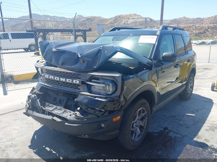 Vin: 3fmcr9d90rrf45544, lot: 46313344, ford bronco sport badlands 20242