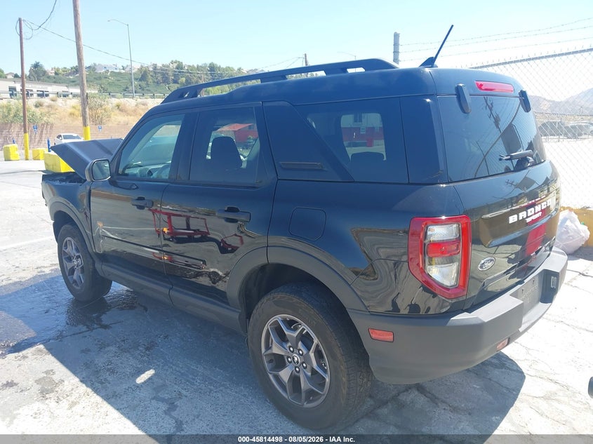 Vin: 3fmcr9d90rrf45544, lot: 46313344, ford bronco sport badlands 20243