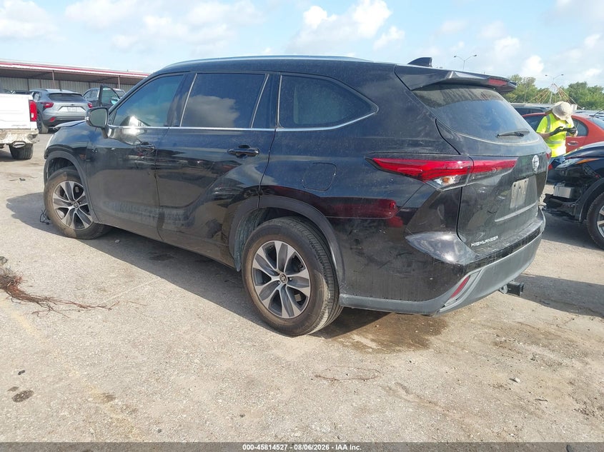 Vin: 5tdgzrah7ms032430, lot: 46313373, toyota highlander xle 20213