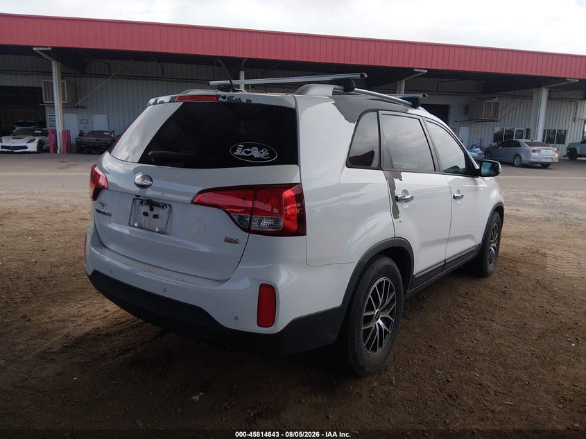 Vin: 5xykt4a62eg434075, lot: 46313489, kia sorento lx 20144