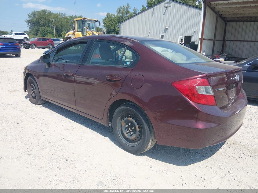 2012 HONDA CIVIC auction photo 3