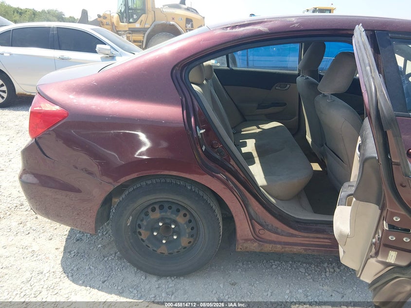 2012 HONDA CIVIC auction photo 8
