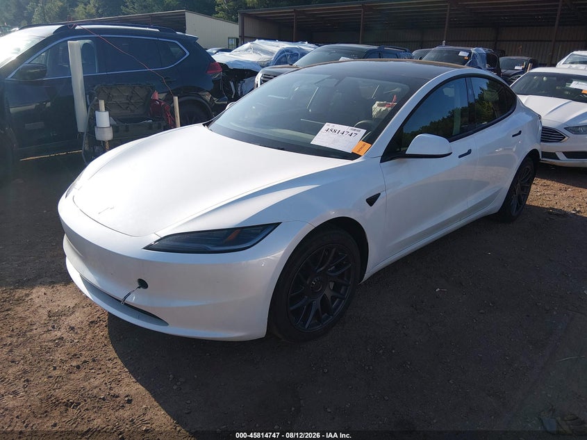 2025 Tesla Model 3, Rear, IAAI, VIN 5YJ3E1EA9SF950724 — photo 2