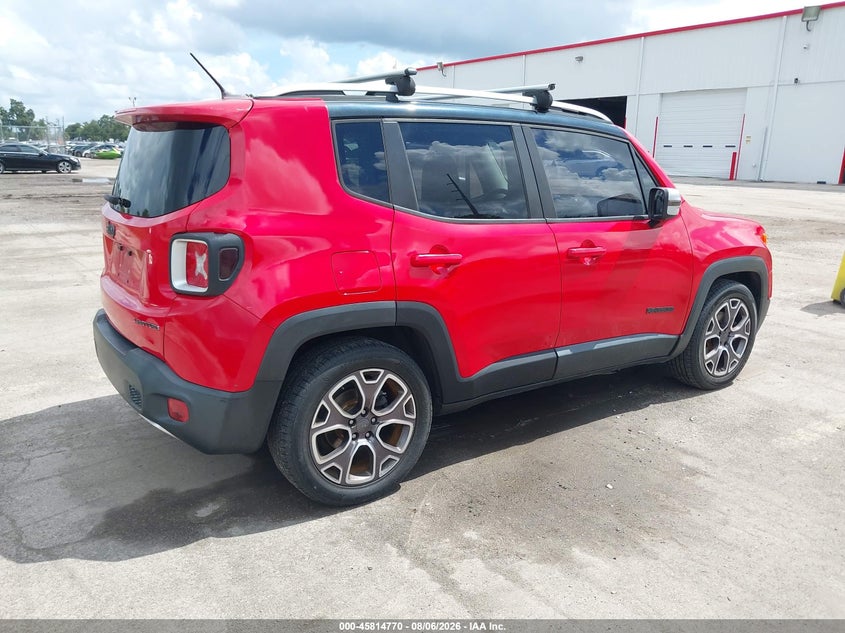 Vin: zaccjadt0gpc85078, lot: 46313616, jeep renegade limited 20164