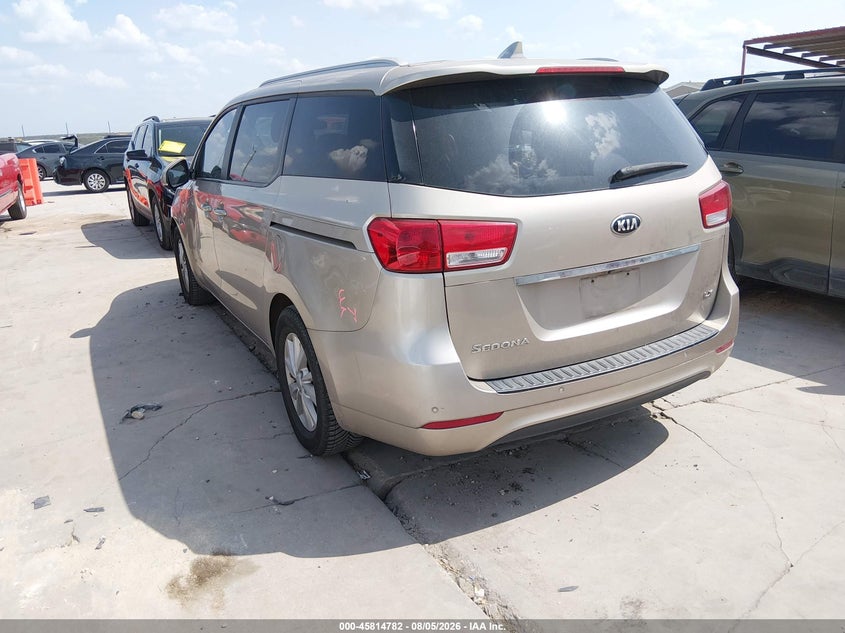 Vin: kndmb5c15g6185862, lot: 46313627, kia sedona lx 20163