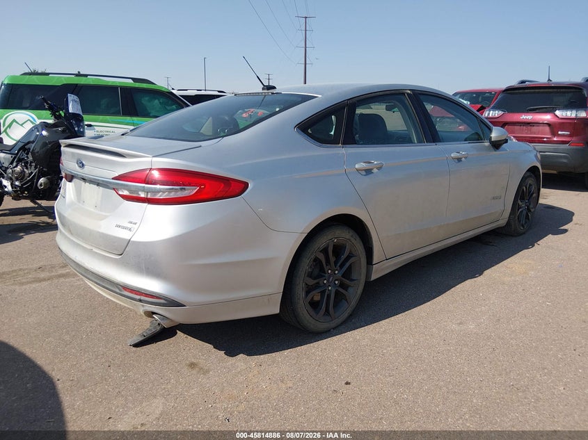Vin: 3fa6p0lu0jr124572, lot: 46313732, ford fusion hybrid se 20184