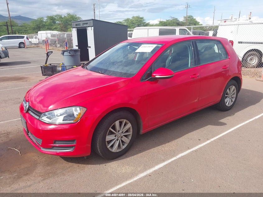 Vin: 3vw217au9fm022341, lot: 46313737, volkswagen golf tsi s 4-door 20152
