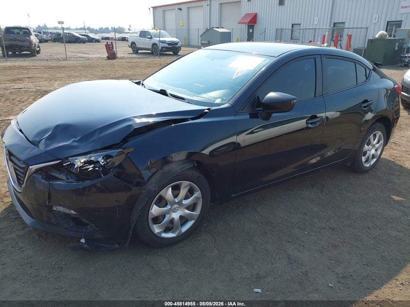 Vin: 3mzbm1t72gm242627, lot: 46313801, mazda mazda3 i sport 20162