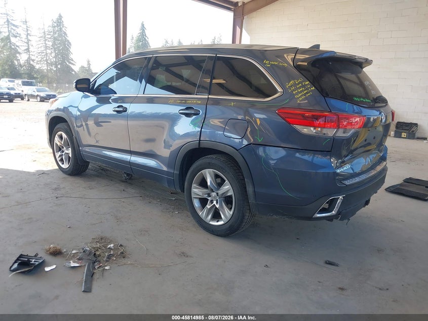 Vin: 5tddzrfhxjs499252, lot: 46313831, toyota highlander limited 20183