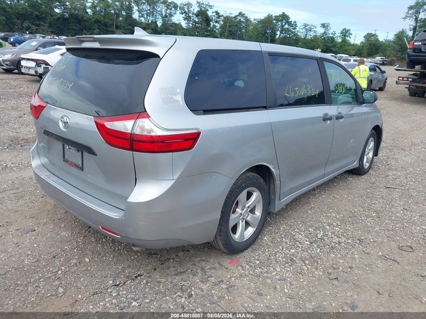 Vin: 5tdzz3dc2ks988949, lot: 46313853, toyota sienna l 7 passenger 20194