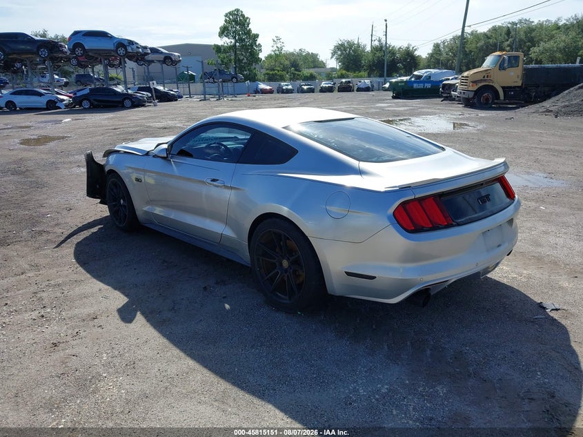 Vin: 1fa6p8cf0f5348001, lot: 46313997, ford mustang gt 20153