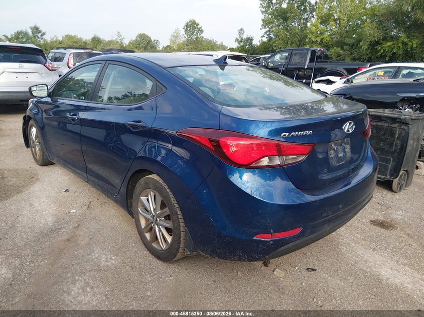 Vin: 5npdh4ae2fh577829, lot: 46314231, hyundai elantra se 20153