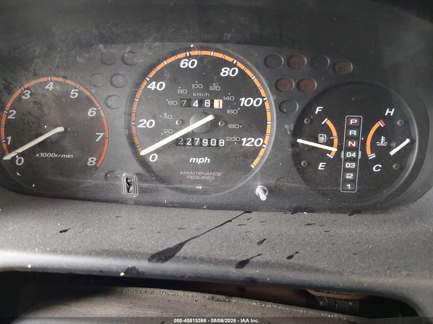 1998 HONDA CR-V SPORT UTILITY VEHICLE 2.0L I-4 DOHC, 126HP