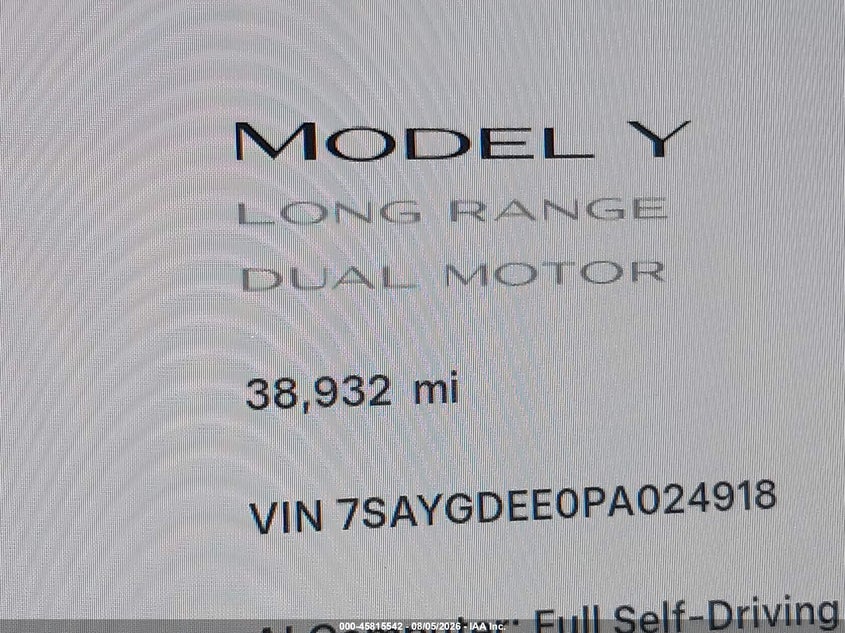 2023 TESLA MODEL Y auction photo 7