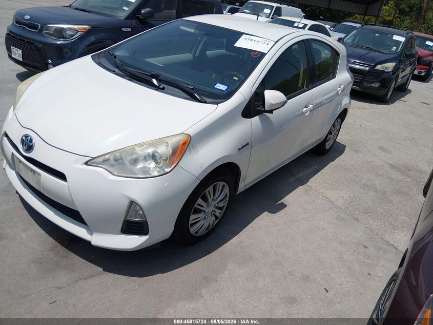 Vin: jtdkdtb3xc1003962, lot: 46314605, toyota prius c three 20122