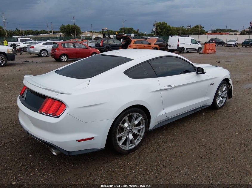 Vin: 1fa6p8cf0f5411713, lot: 46314655, ford mustang gt premium 20154