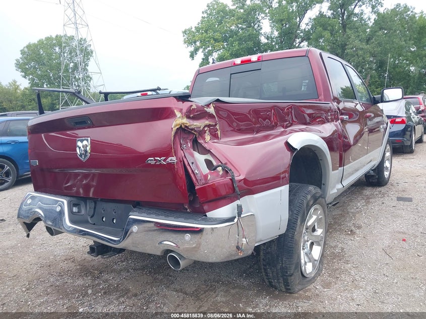 Vin: 1c6rr7nt9hs611337, lot: 46314720, ram 1500 laramie  4x4 5'7 box 20174