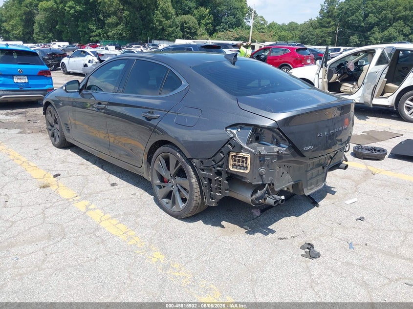 Vin: kmtg54te2nu088548, lot: 46314783, genesis g70 3.3t rwd 20223