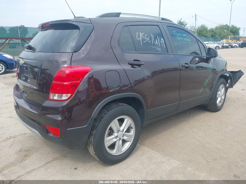Vin: kl7cjpsm5nb525499, lot: 46315030, chevrolet trax awd lt 20224