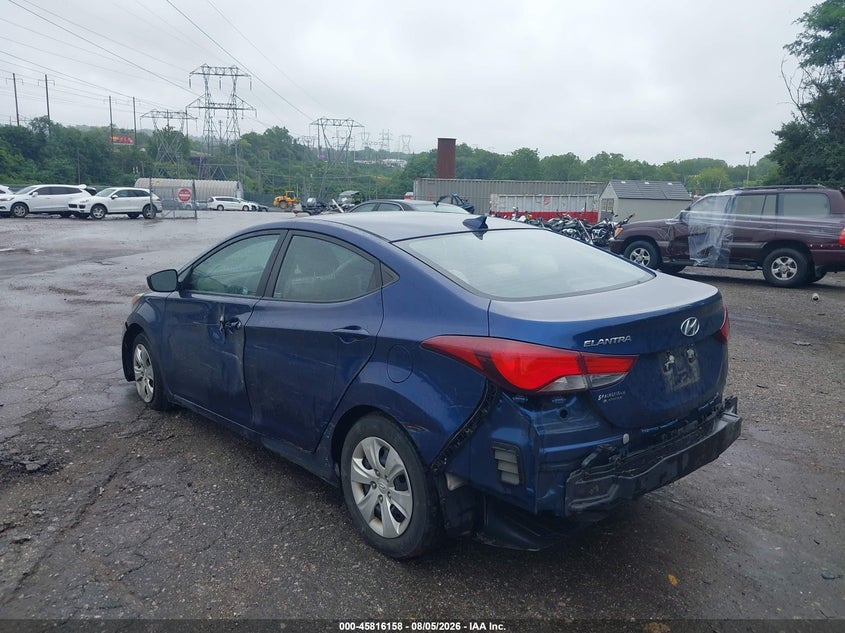 Vin: 5npdh4ae6gh732769, lot: 46315039, hyundai elantra se 20163