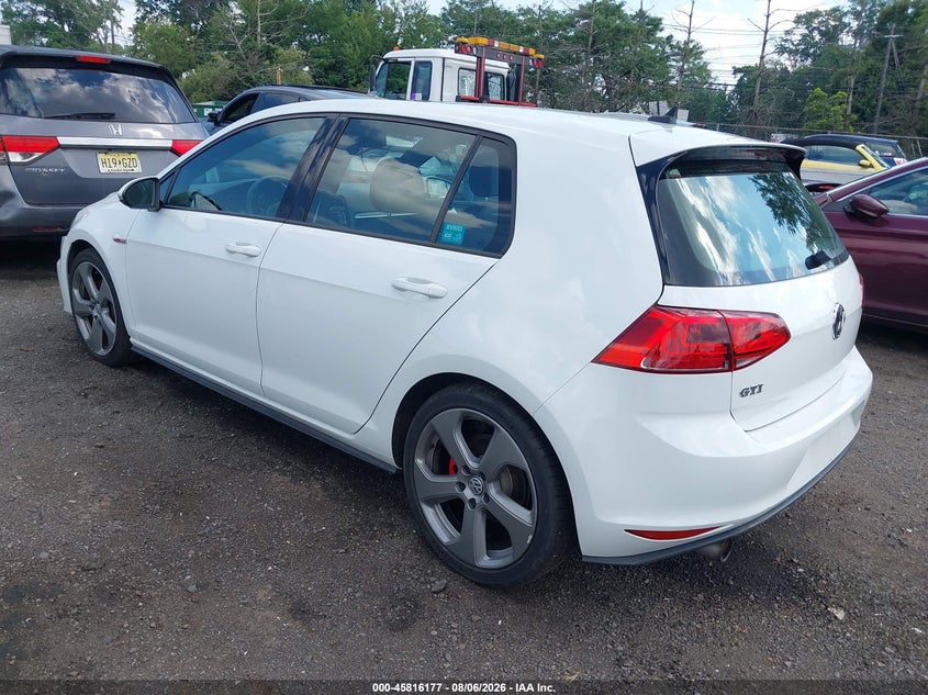 Vin: 3vw4t7au3gm041682, lot: 46315059, volkswagen golf gti se 4-door 20163