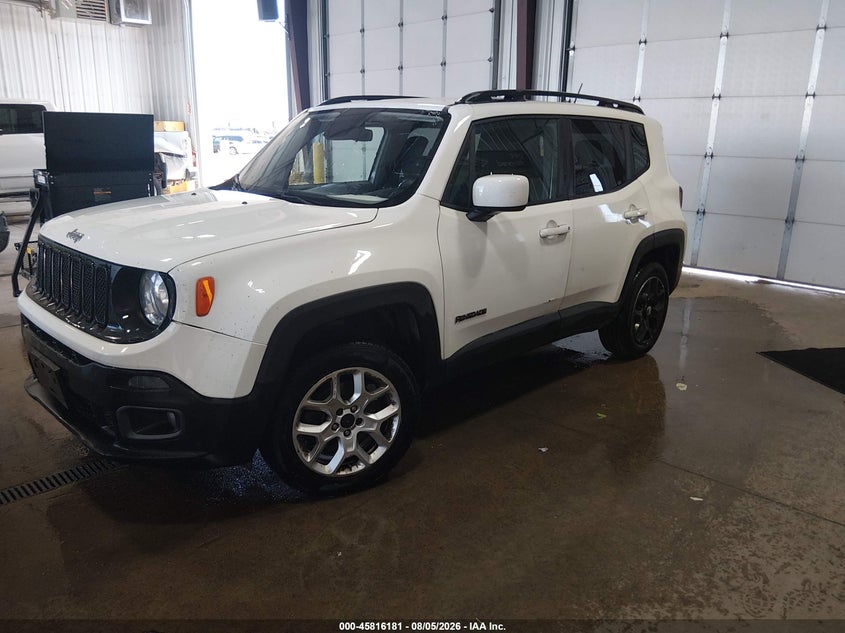 Vin: zaccjbbtxfpb40346, lot: 46315062, jeep renegade latitude 20152