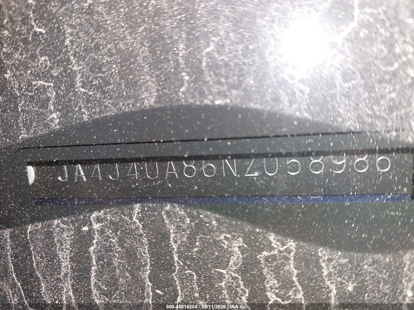 MITSUBISHI OUTLANDER 2022 VIN JA4J4UA86NZ058986