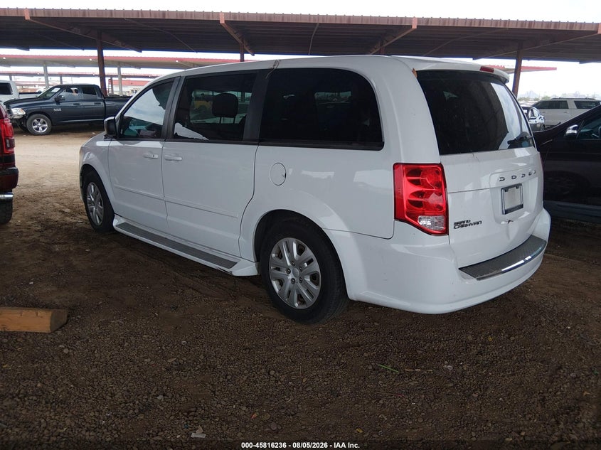 Vin: 2c4rdgbg7gr398838, lot: 46315116, dodge grand caravan se 20163