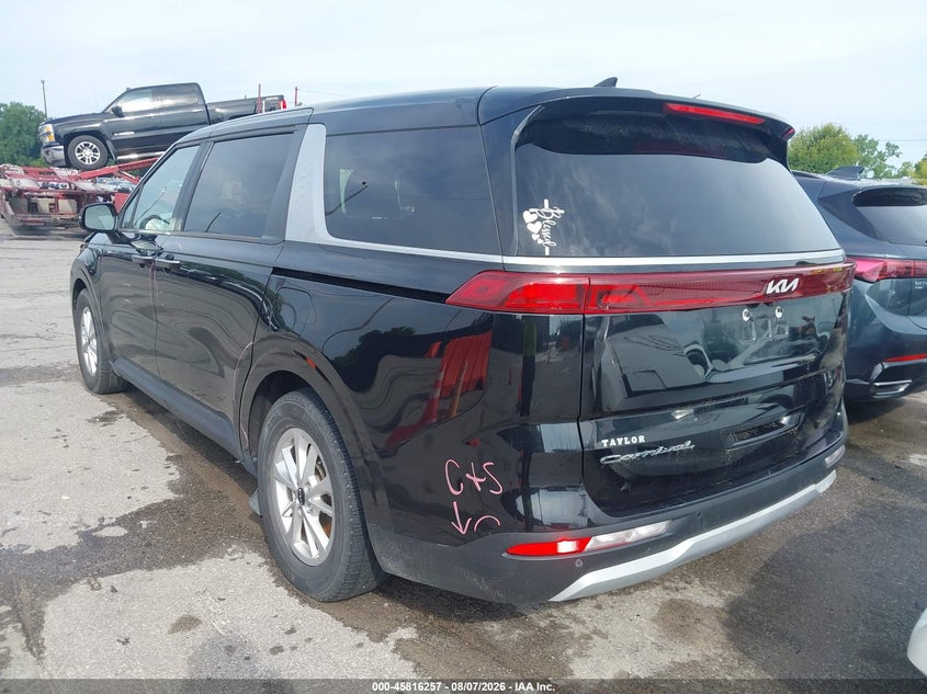 Vin: kndnb4h35n6091633, lot: 46315138, kia carnival mpv lx seat package 20223