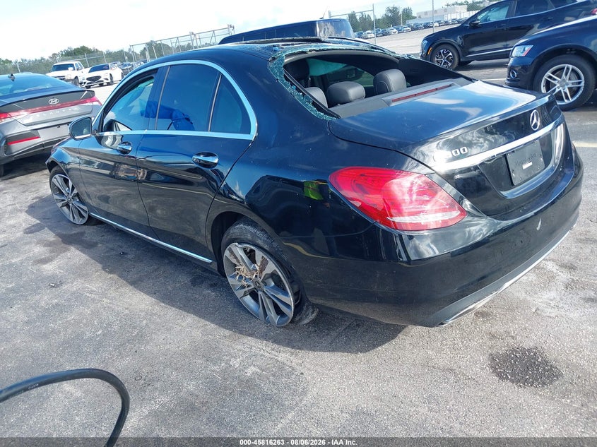 Vin: wddwf4jb6jr412197, lot: 46315144, mercedes-benz c 300 20183
