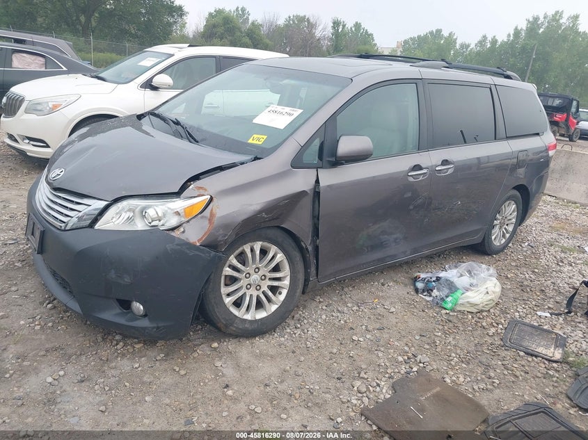 Vin: 5tdyk3dc3bs021072, lot: 46315171, toyota sienna xle v6 20112