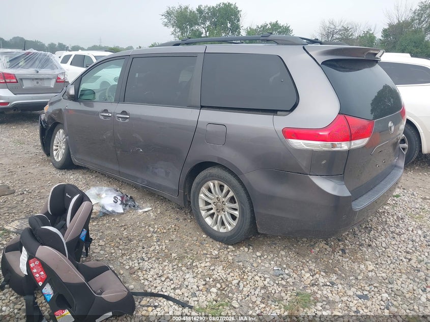 Vin: 5tdyk3dc3bs021072, lot: 46315171, toyota sienna xle v6 20113