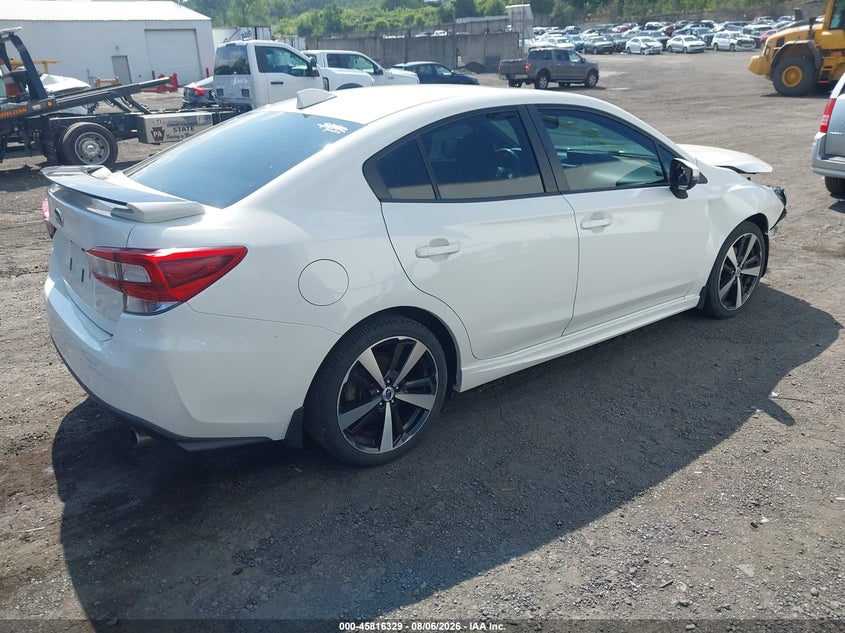 Vin: 4s3gkal6xj3619350, lot: 46315210, subaru impreza 2.0i sport 20184