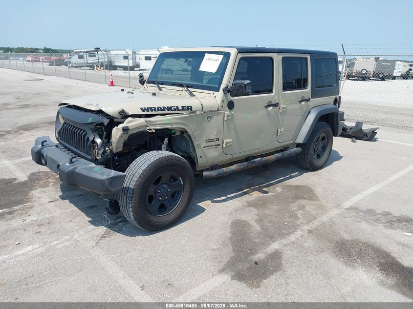 Vin: 1c4bjwdg5jl858385, lot: 46315366, jeep wrangler jk unlimited sport 4x4 20182