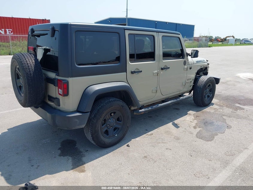 Vin: 1c4bjwdg5jl858385, lot: 46315366, jeep wrangler jk unlimited sport 4x4 20184