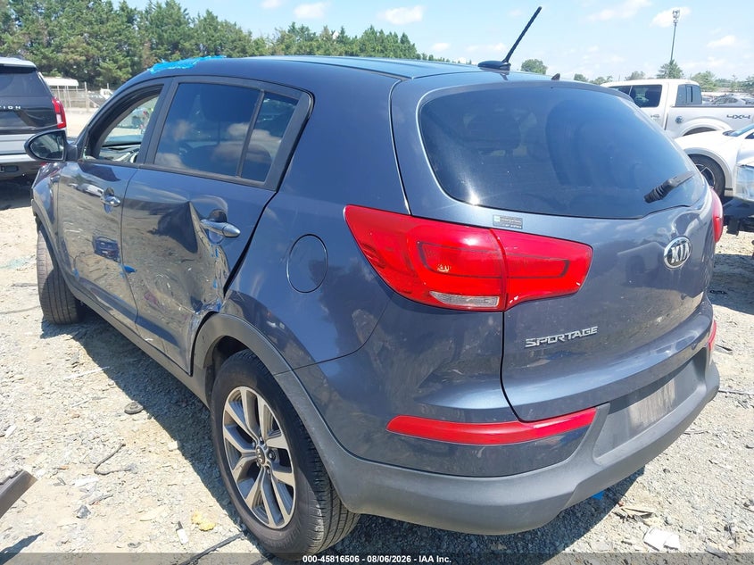 Vin: kndpb3ac6g7813685, lot: 46315387, kia sportage lx 20163