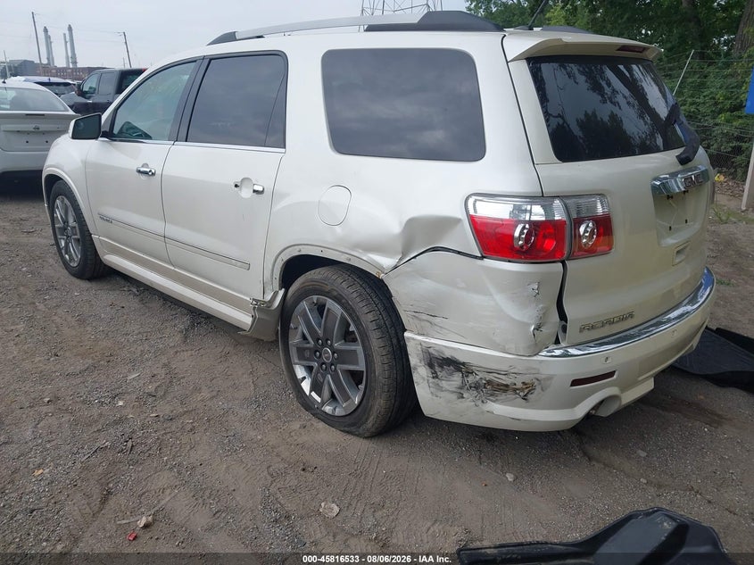Vin: 1gkkrted9cj233695, lot: 46315414, gmc acadia denali 20123