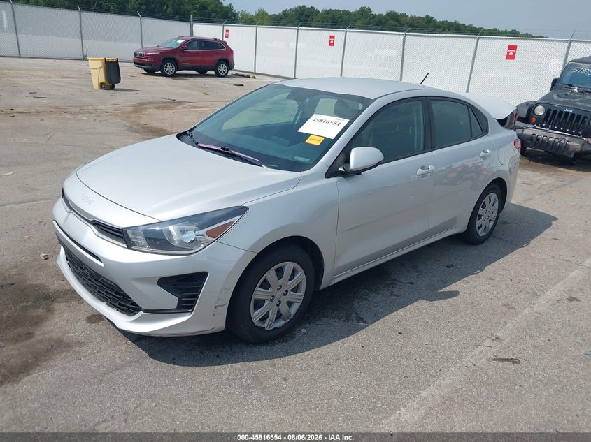 Vin: 3kpa24ad4ne477388, lot: 46315435, kia rio lx 20222