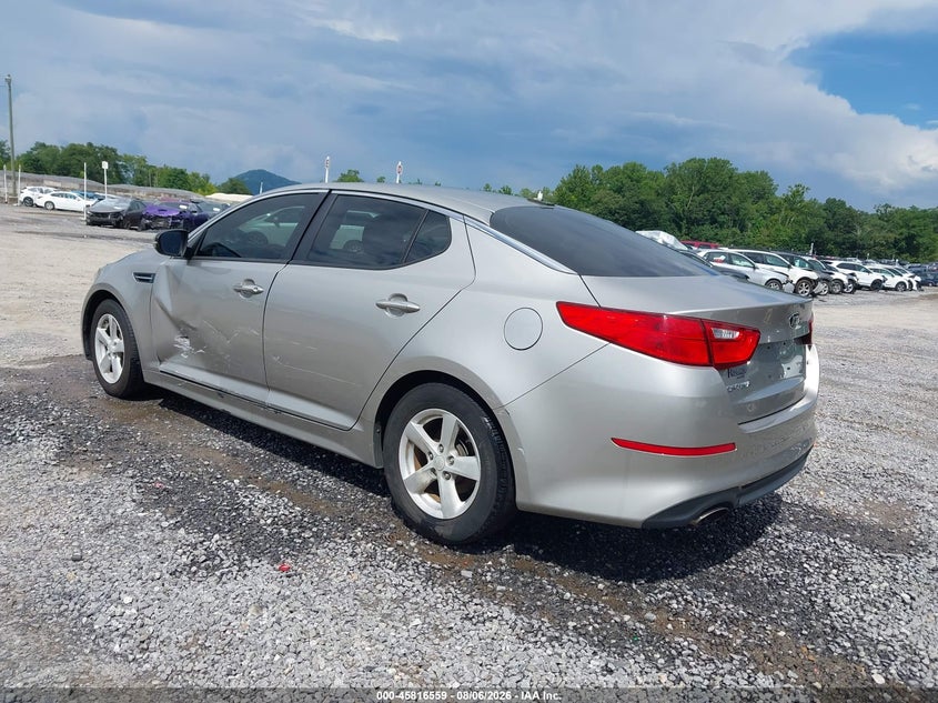 Vin: knagm4a72f5572542, lot: 46315440, kia optima lx 20153
