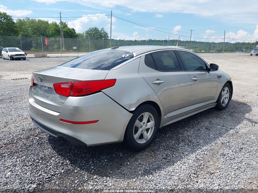 Vin: knagm4a72f5572542, lot: 46315440, kia optima lx 20154
