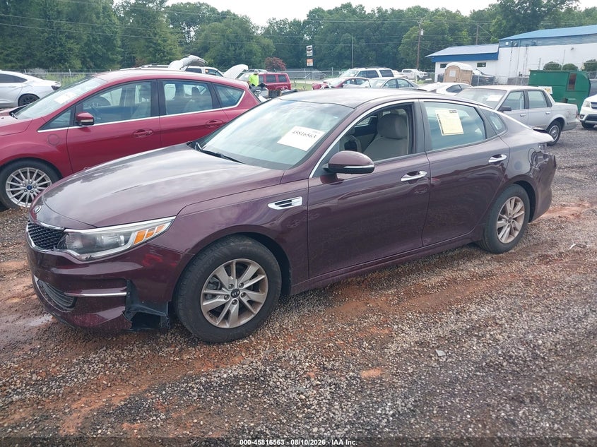 Vin: 5xxgt4l36gg050624, lot: 46315444, kia optima lx 20162