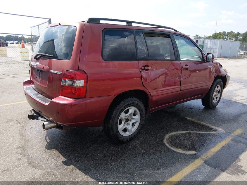 TOYOTA HIGHLANDER 2006 VIN JTEGD21A760154263