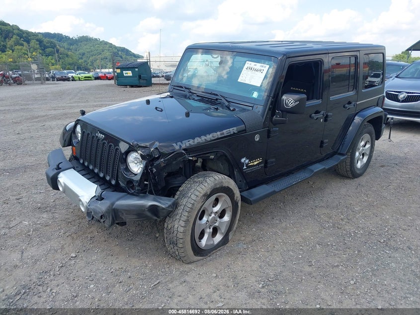 Vin: 1c4hjweg4dl684306, lot: 46315573, jeep wrangler unlimited sahara 20132