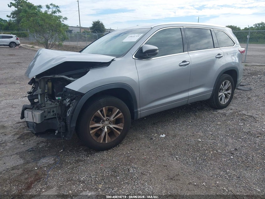 Vin: 5tdkkrfhxfs093703, lot: 46315600, toyota highlander xle v6 20152