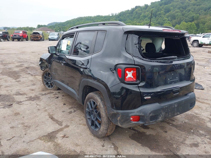 Vin: zacnjbbb1lpl09713, lot: 46315994, jeep renegade altitude 4x4 20203