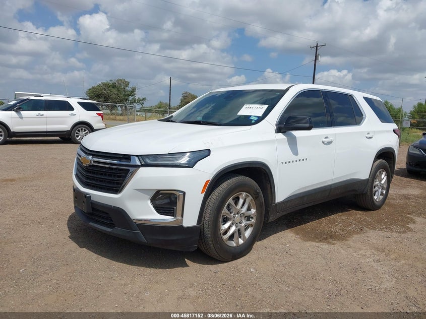 Vin: 1gnerfkw9nj138905, lot: 46316033, chevrolet traverse fwd ls 20222